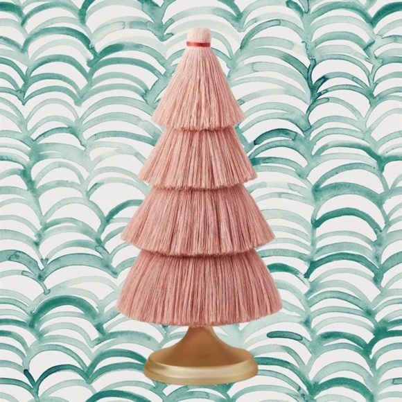 Opalhouse x Jungalow | New! 12" Blush Pink Tassel Fringe Christmas Tree Decor - Picture 5 of 8